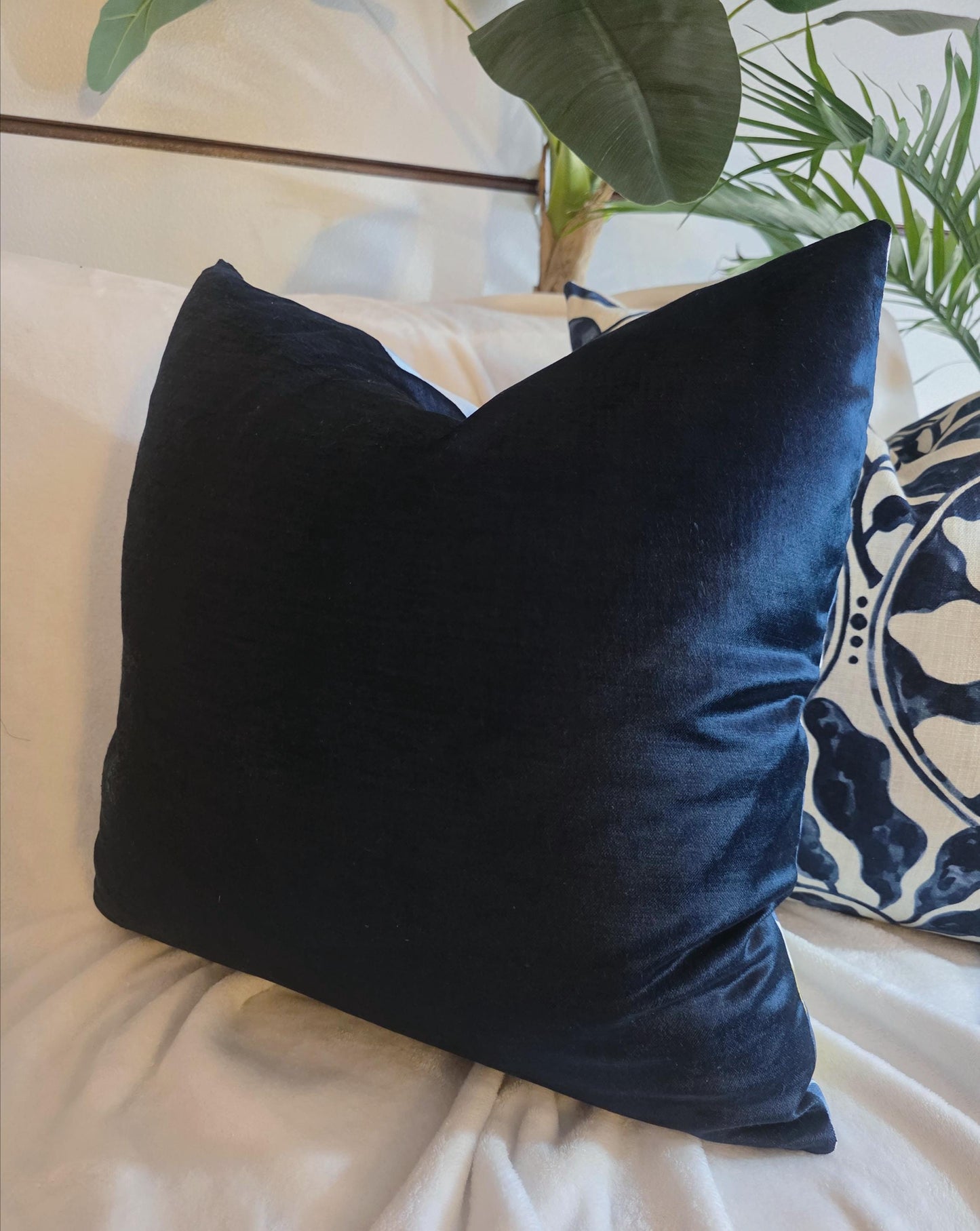 Midnight Navy Velvet Pillow Cover