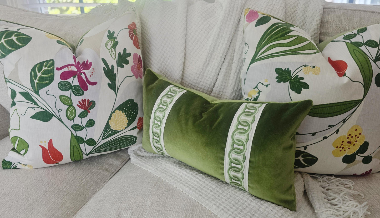 Swiss Multi Floral Pillow Cover