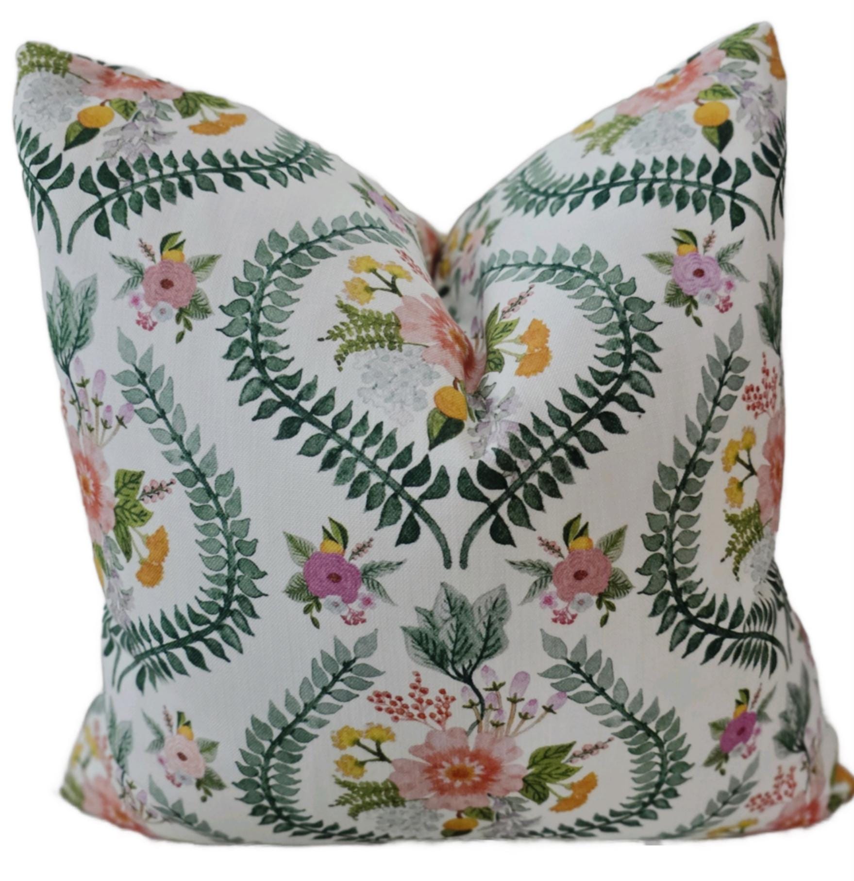 Garden Party Floral Print Pillow Cover