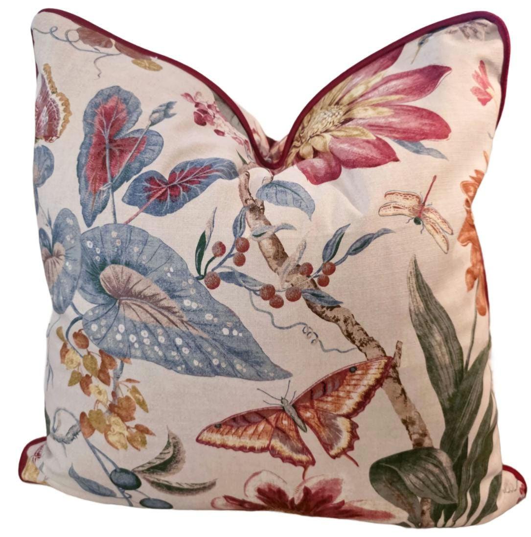 Deep Tones Floral Pillow Cover