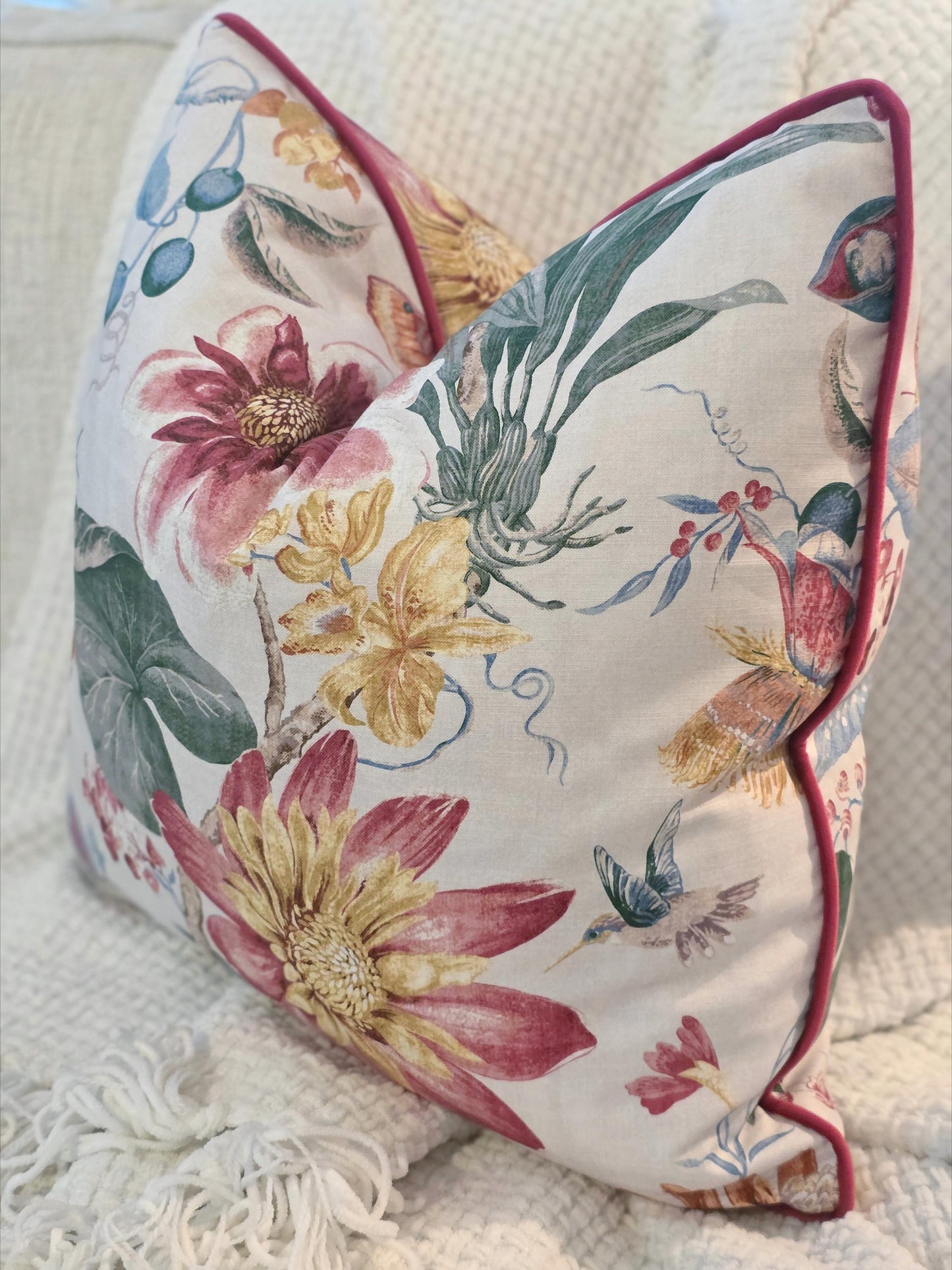 Deep Tones Floral Pillow Cover