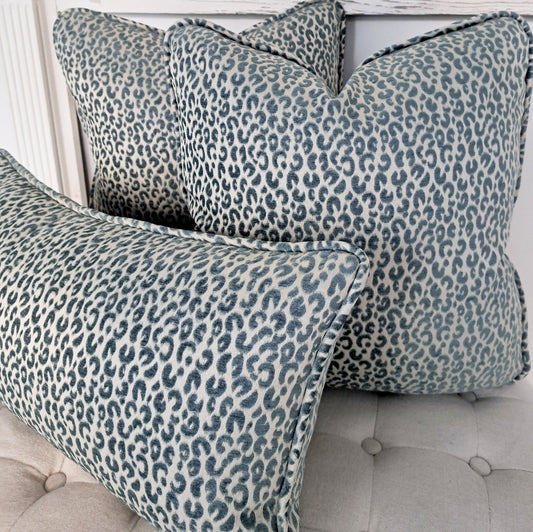 Seasalt and Champagne Leapard Pillow Cover