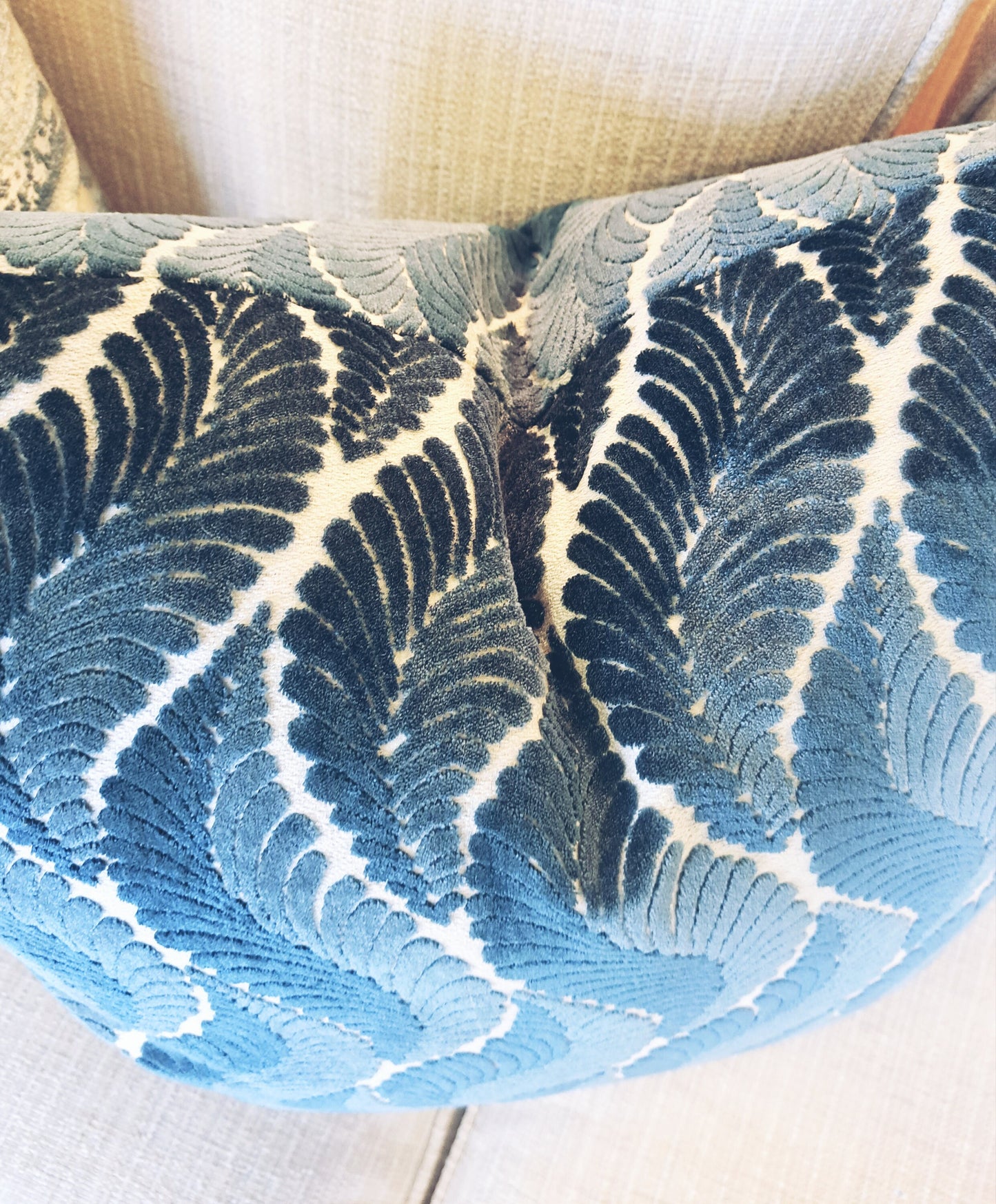 Velvet Leaf Pattern Floral Pillow cover