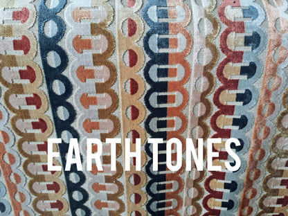 Velvet Geometric Stripe Pillow Cover Earth Tones