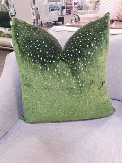 Parsley Green Velvet Pillow Cover