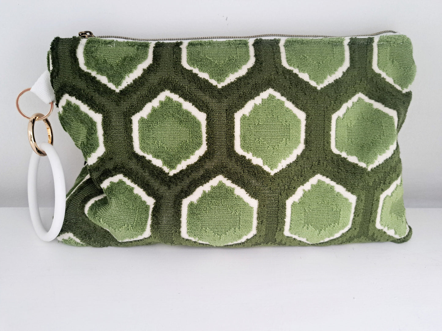 Emerald Green Velvet Clutch Bag