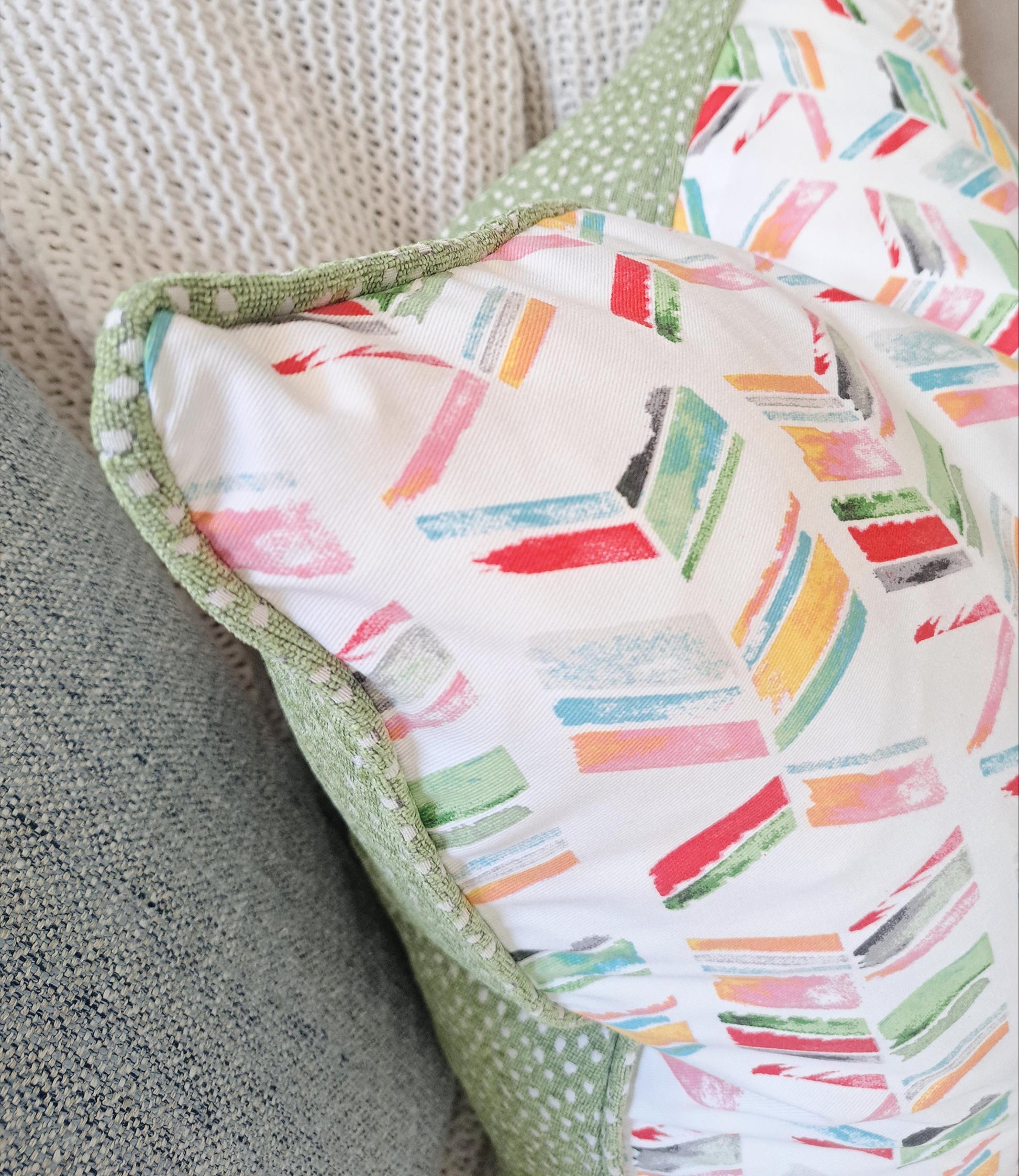 Spring Prism Lines Pillow Fabric