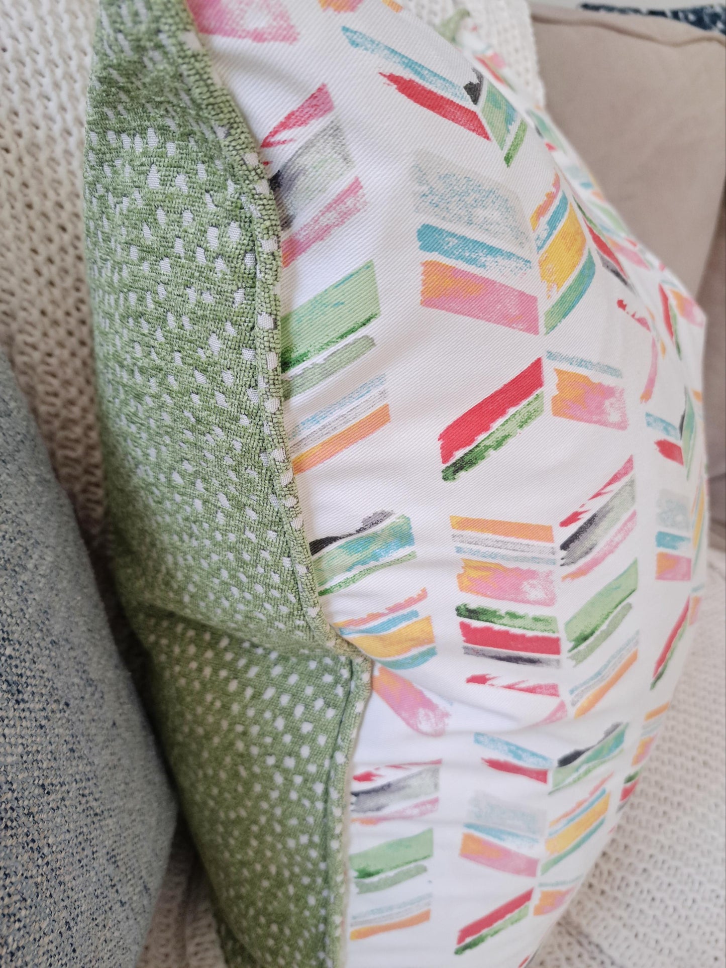 Spring Prism Lines Pillow Fabric