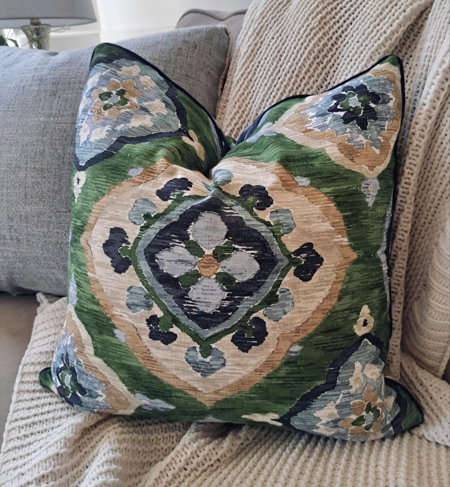 Dorian Grass Medallion Pillow Cover