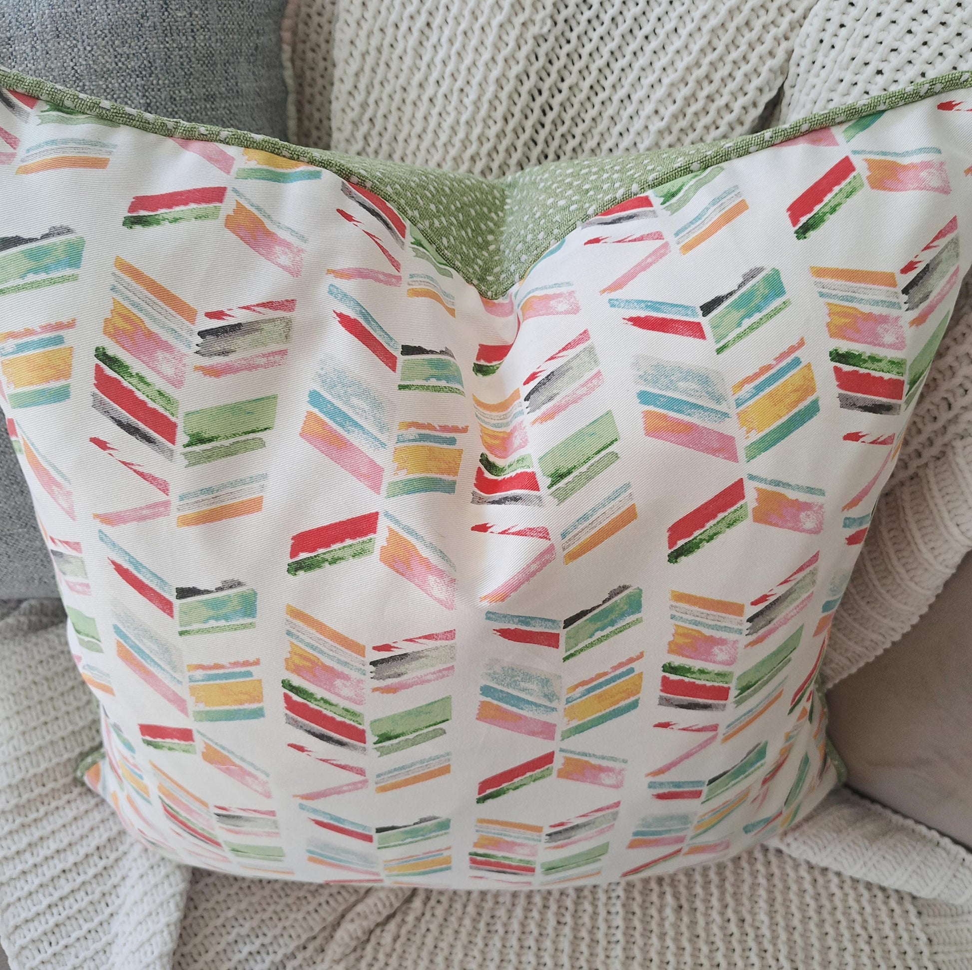 Spring Prism Lines Pillow Fabric