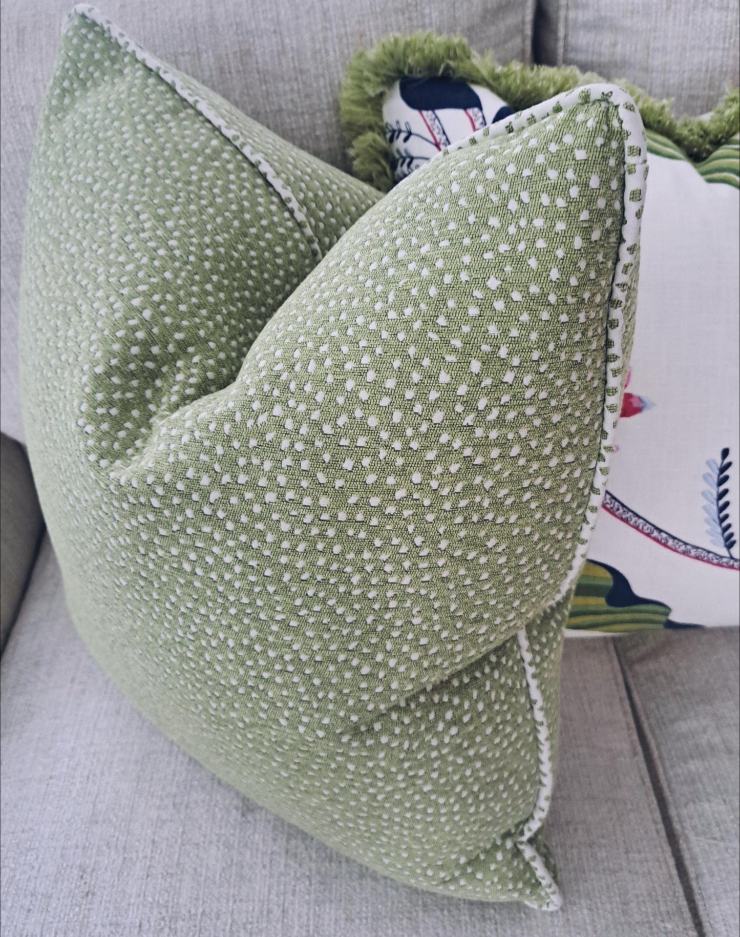 Galaxy Spring Green Dot Pillow Cover