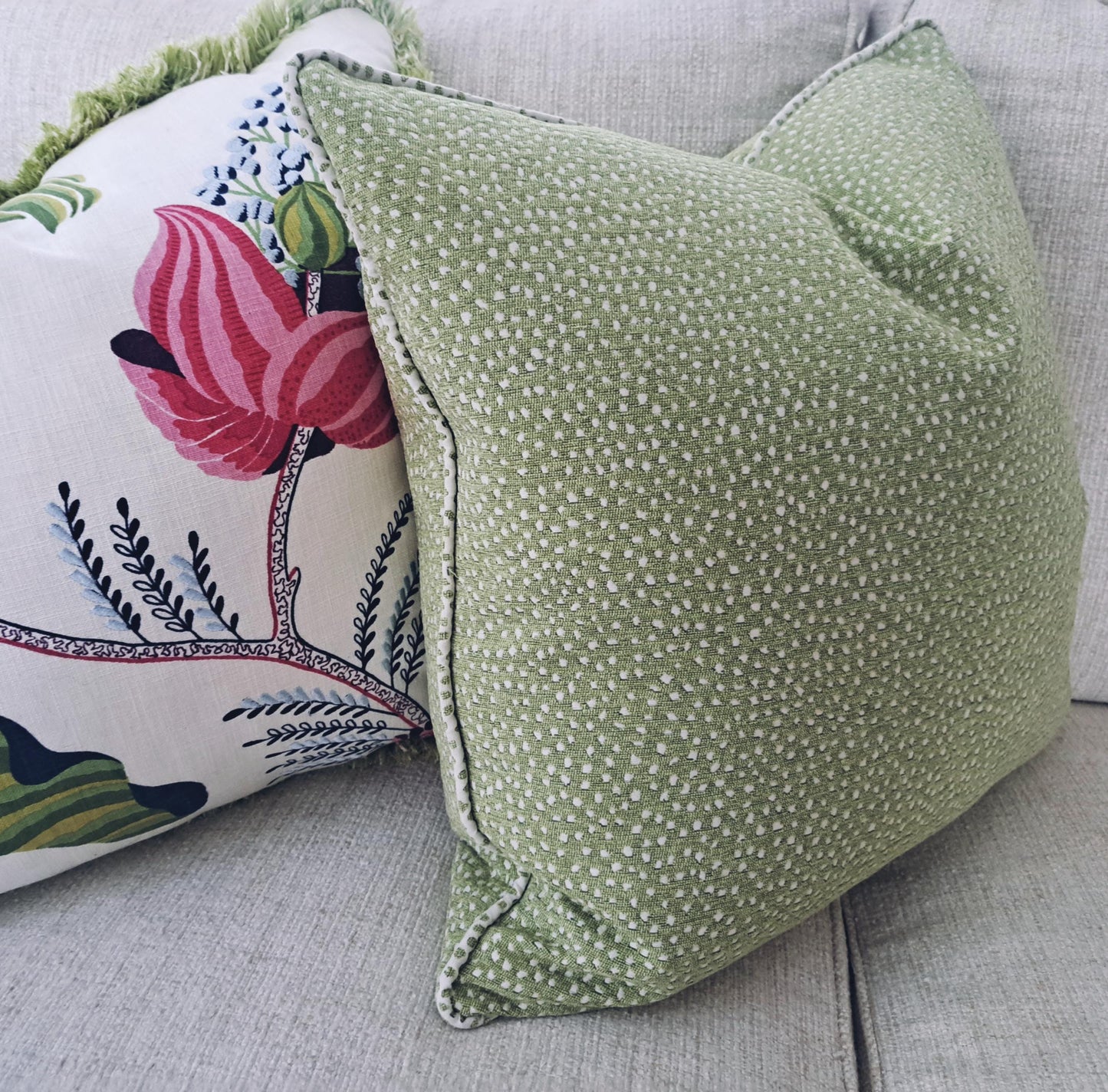 Galaxy Spring Green Dot Pillow Cover