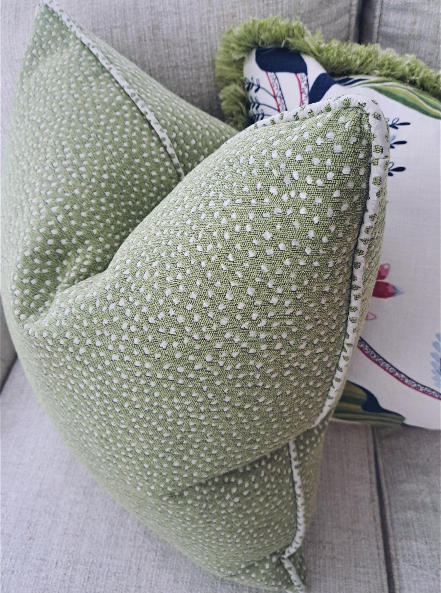 Galaxy Spring Green Dot Pillow Cover