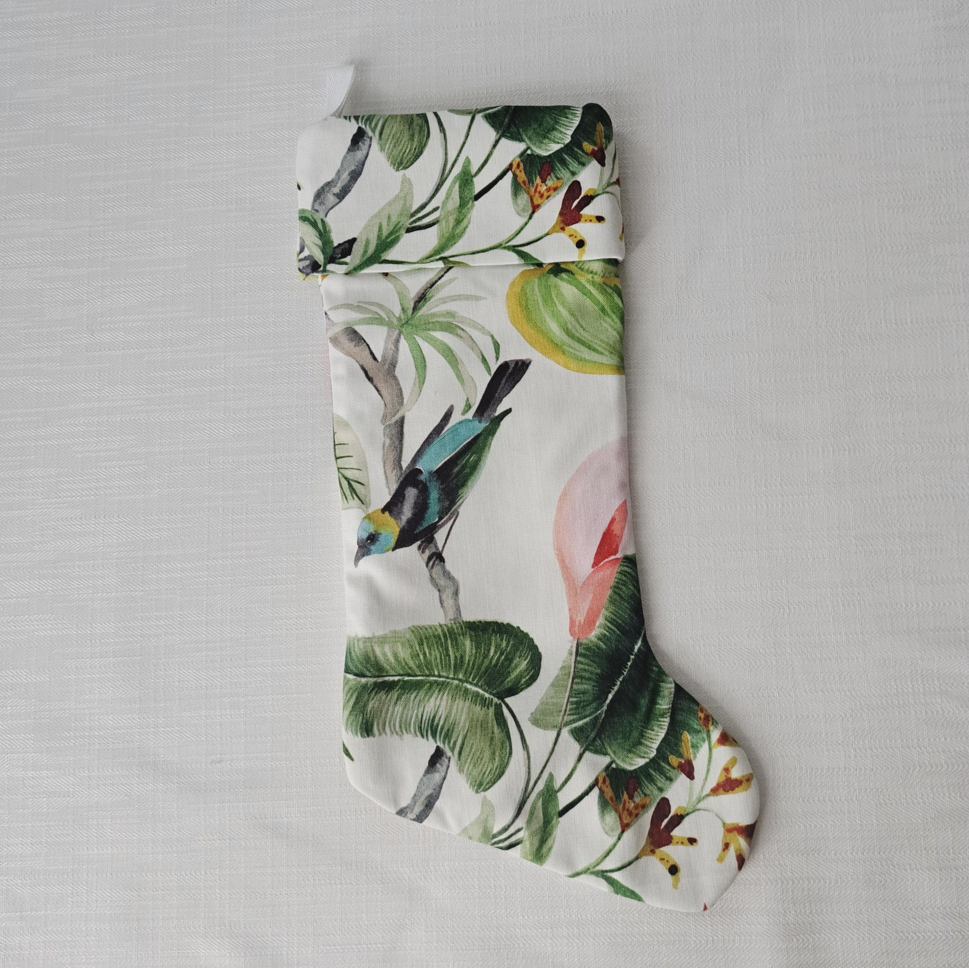 Bird Print Colorful Christmas Stocking