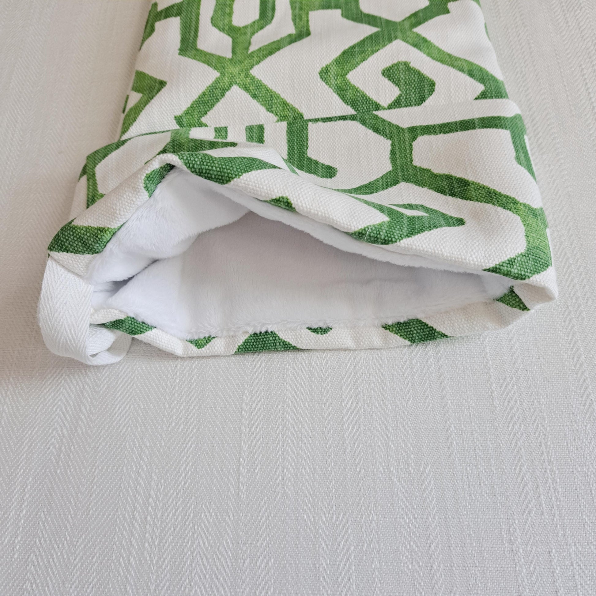 Green and White Christmas Stocking