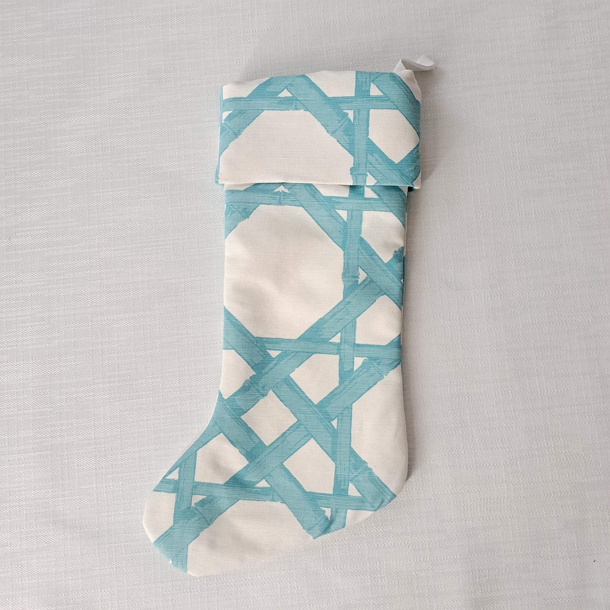 Blue Bamboo Christmas Stocking