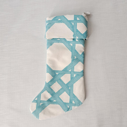 Blue Bamboo Christmas Stocking