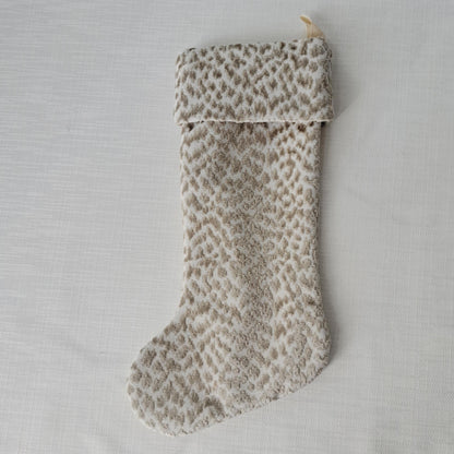 Nuetral Animal Print Christmas Stocking