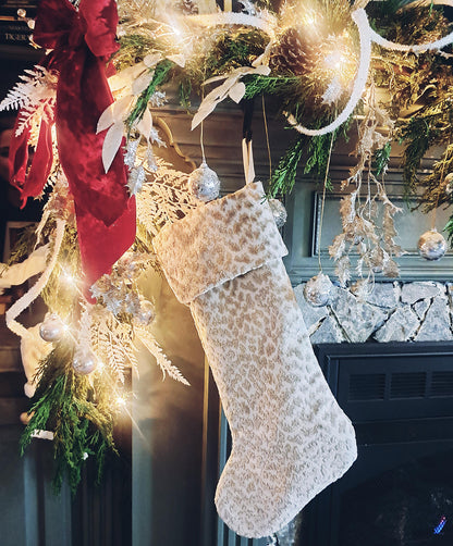 Nuetral Animal Print Christmas Stocking