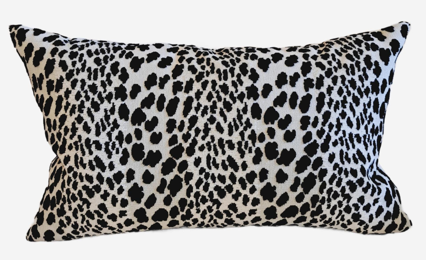 Black Leopard Print Velvet Pillow Cover