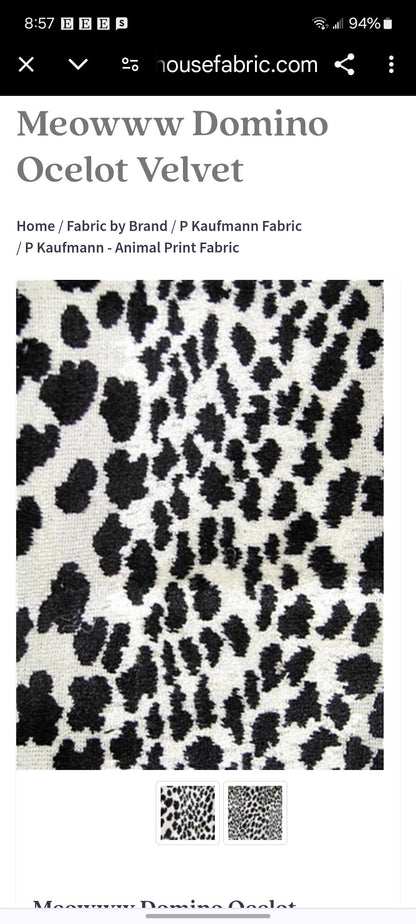 Black Leopard Print Velvet Pillow Cover