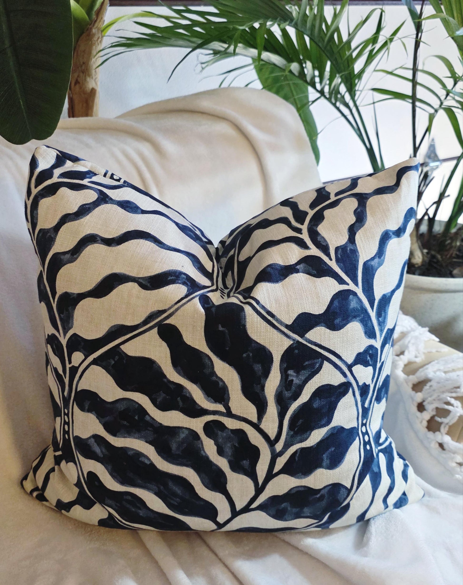 Emerald Leaves Pillow Cover