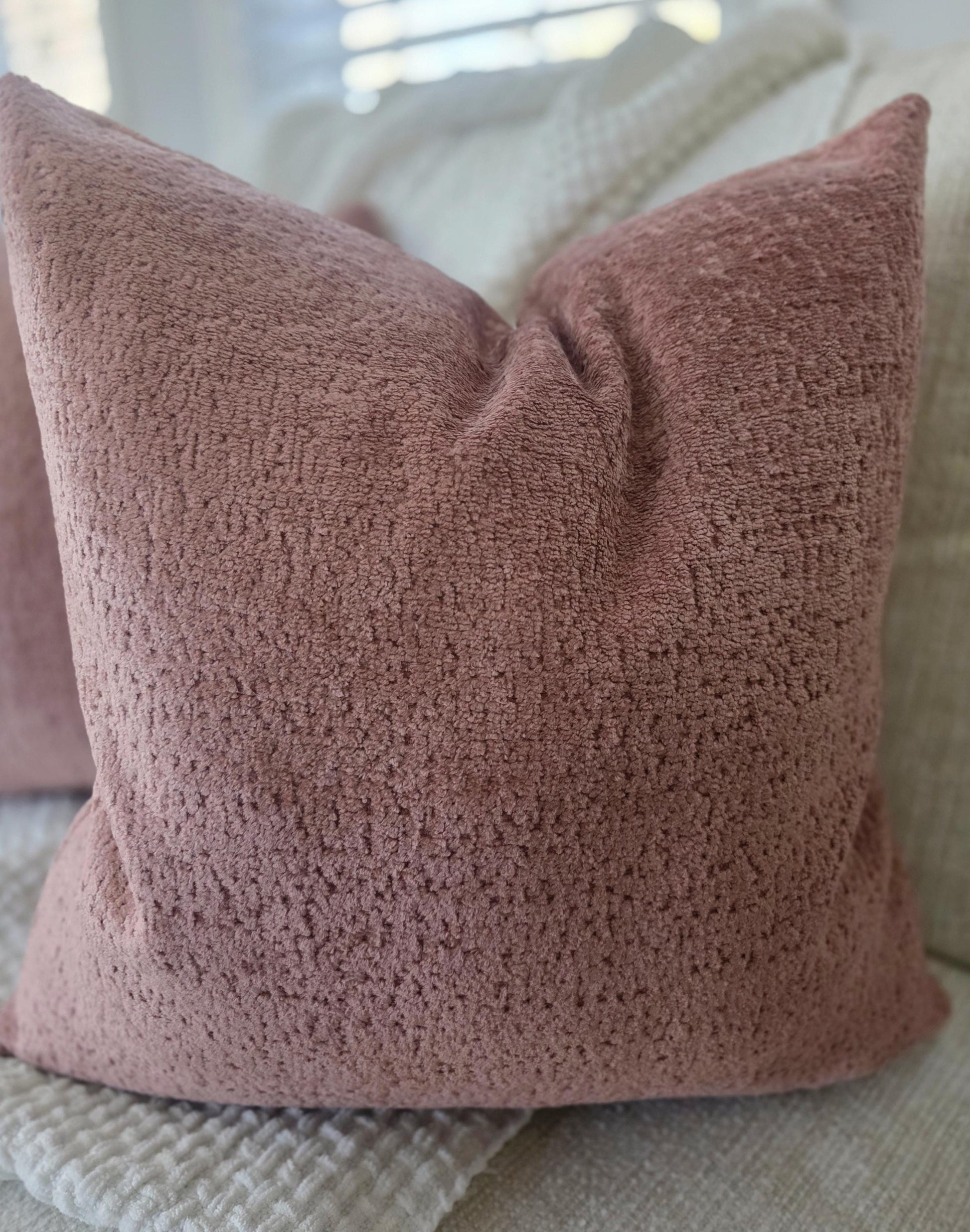 Dusty Rose Pink Pillow Cover