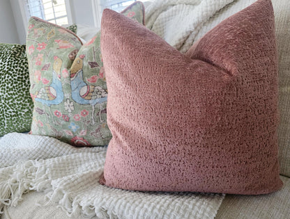 Dusty Rose Pink Pillow Cover