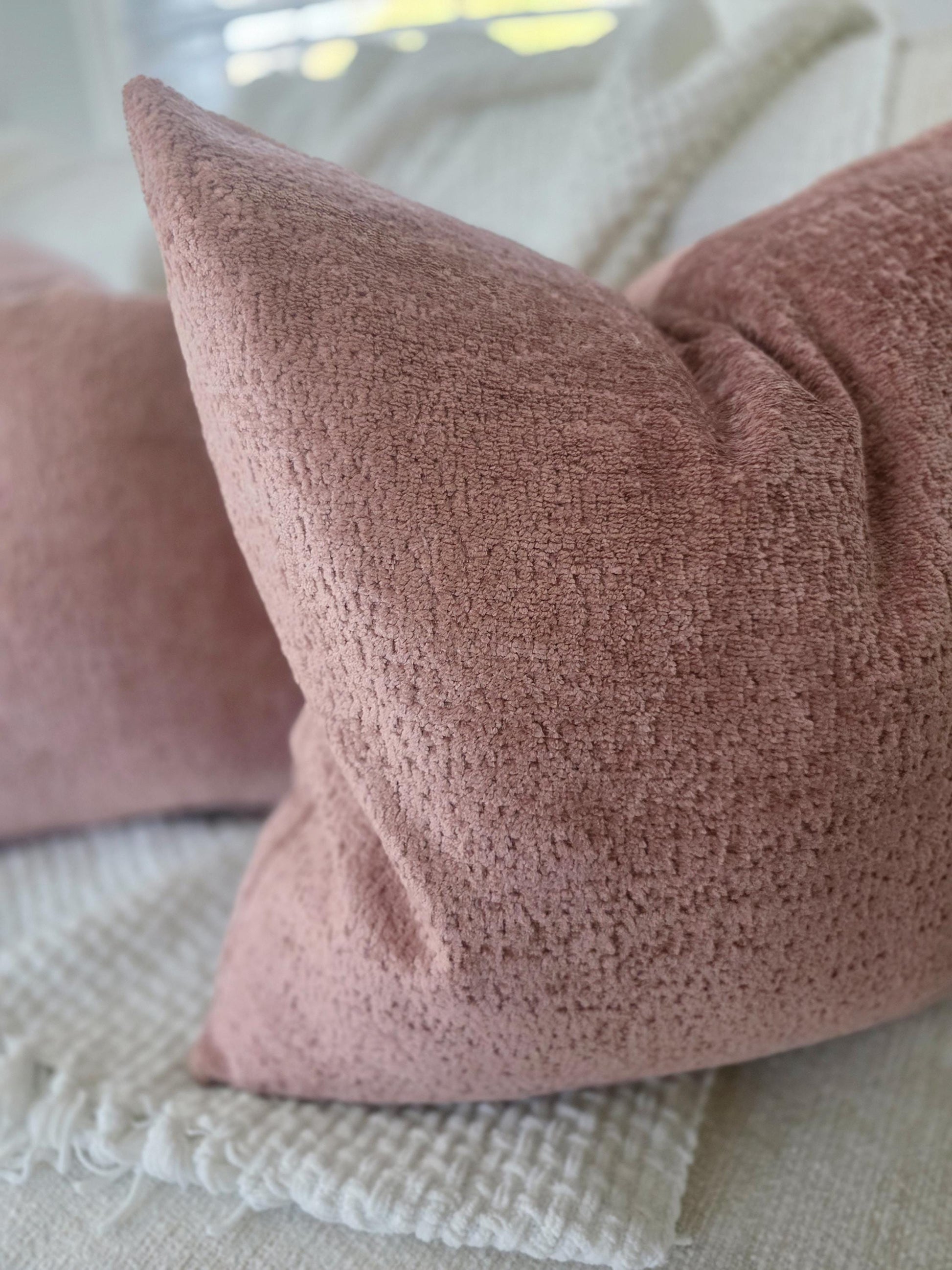 Dusty Rose Pink Pillow Cover