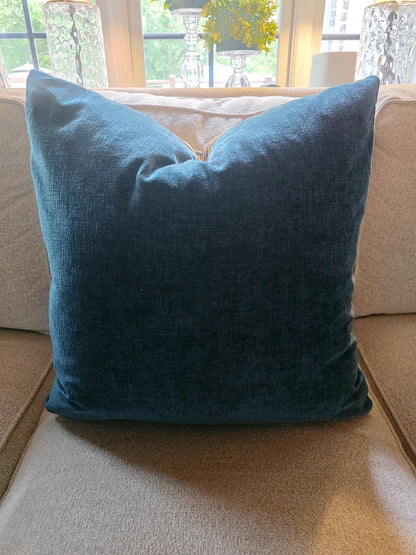 Slate and Teal Tiger Eye Pillow Cover