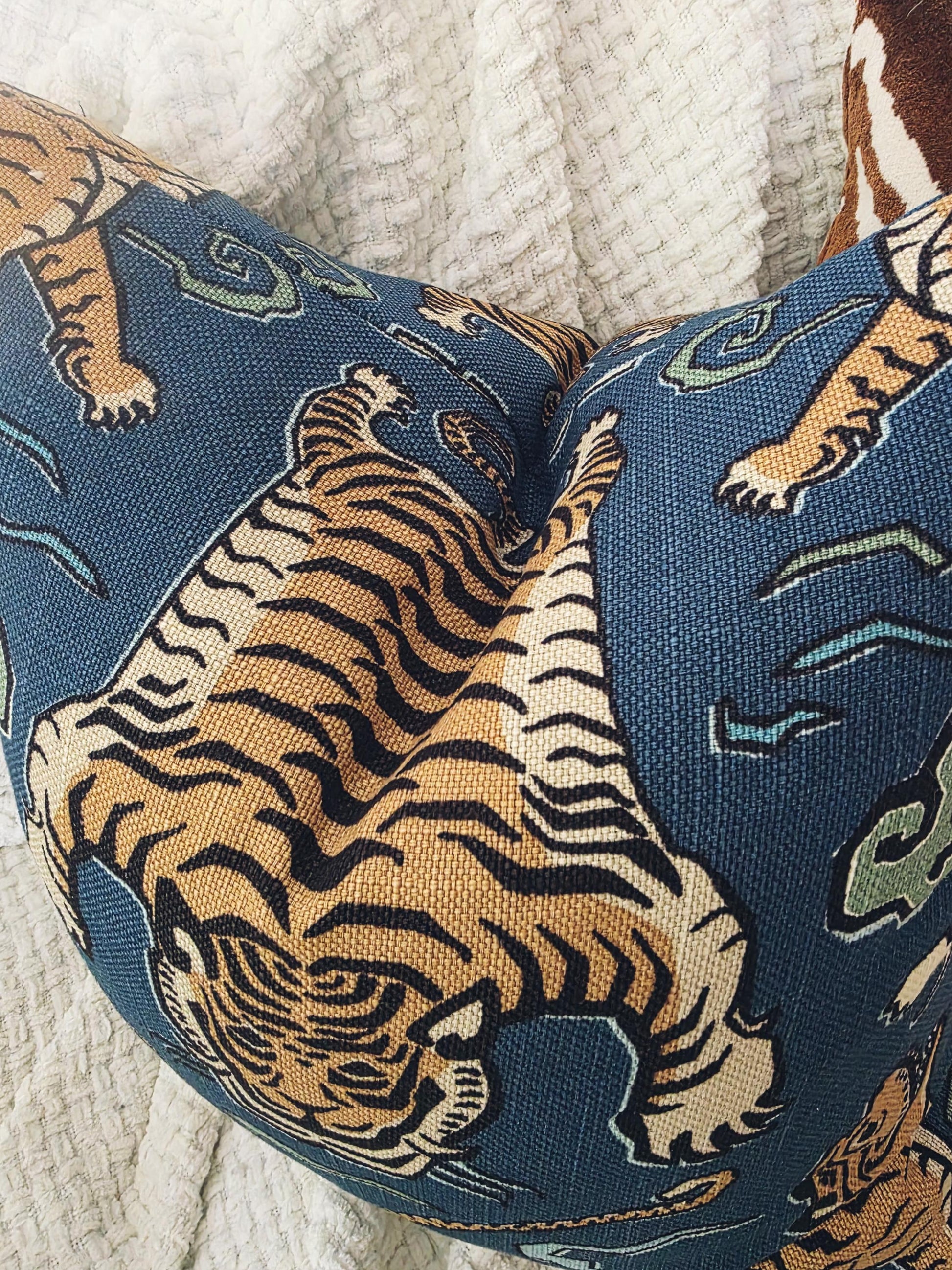 Tiger Republic Denim Blue Pillow Cover