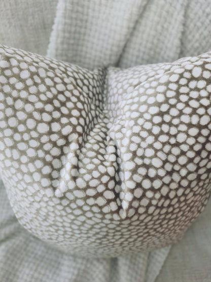 Cream Animal Print Dot Pillow Cover