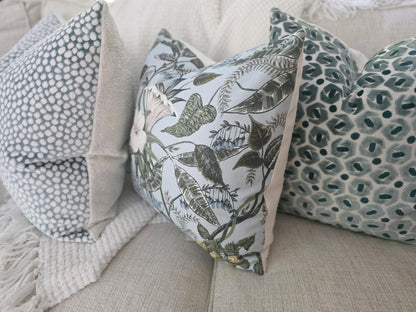 Rosabella Spa and Green Floral Pillow Cover